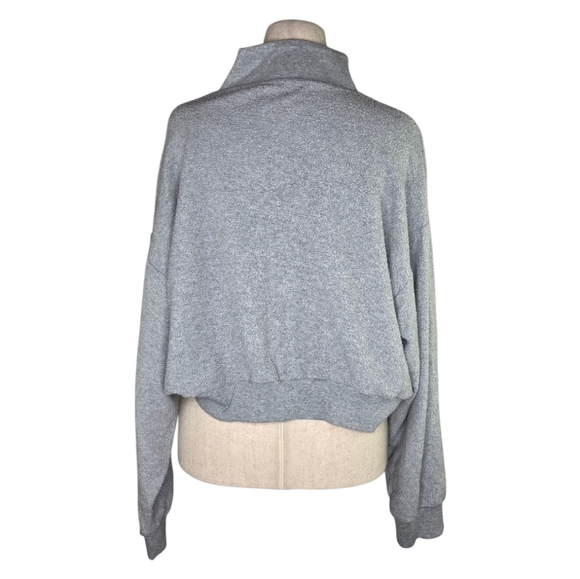 Victoria’s Secret On Point Gray Half Zip Pullover Sweatshirt XXL Cozy Lounge - Picture 4 of 8